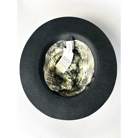 Paul Smith Men's M Wool Trilby Fedora Hat Black & Navy NEW With Tags - Picture 8 of 16